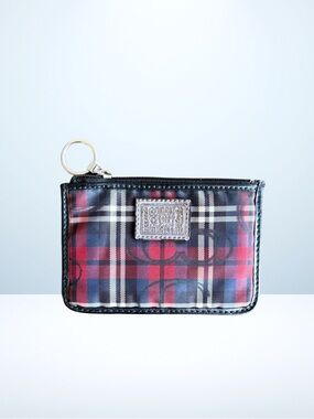 Coach Poppy Zip Cardholder (Red/Blue)